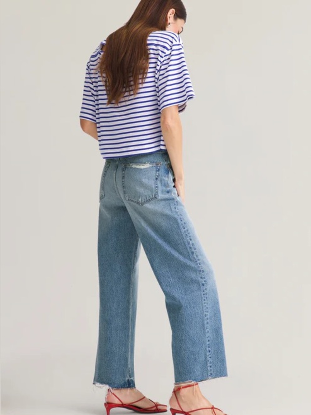 Pistola Tate Cropped High Rise Bow Legged Jeans - Picture 2 of 12
